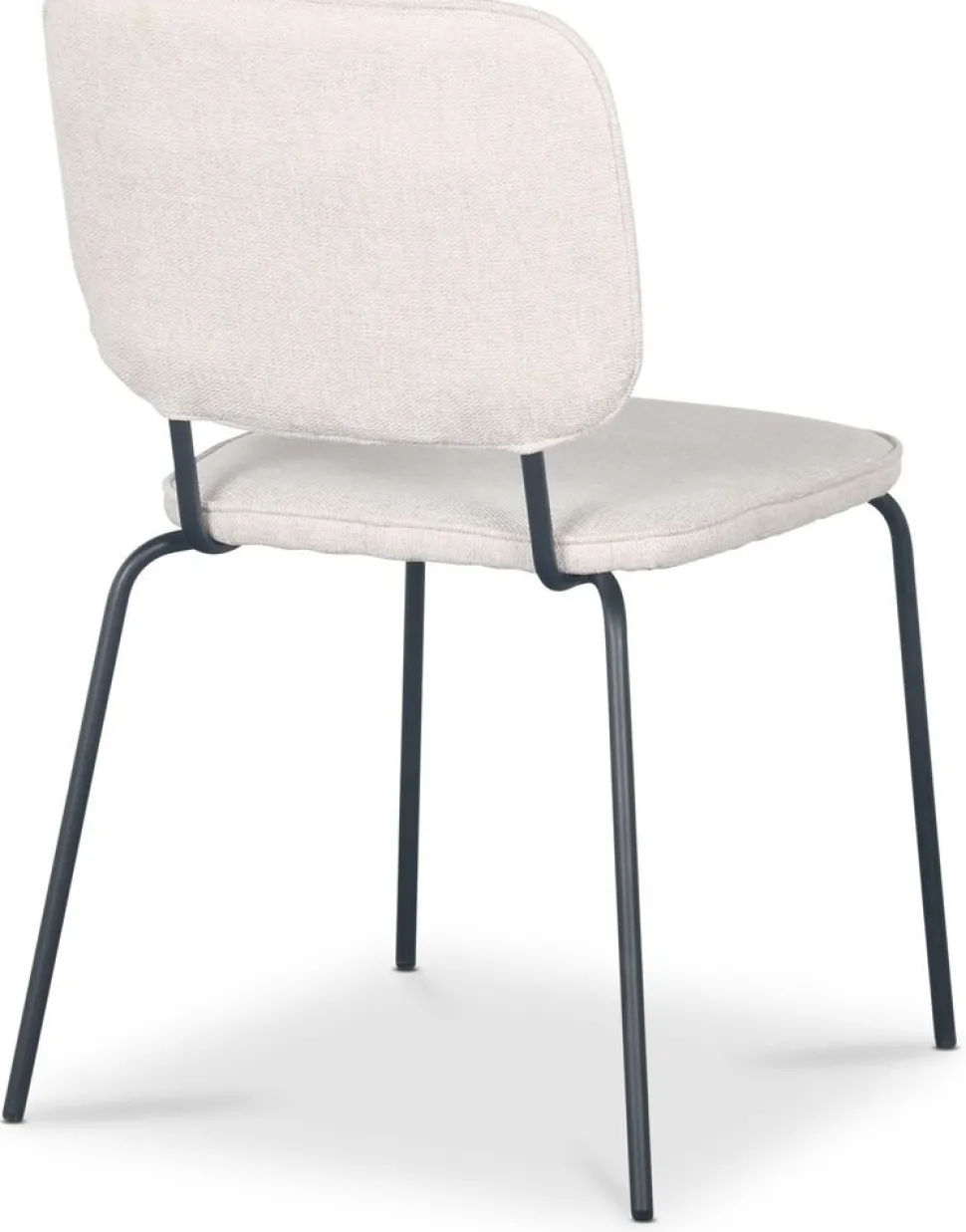 Stol beige tyg med svarta ben