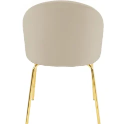 Stol beige velvet guldiga ben + Textilrengöring för möbler