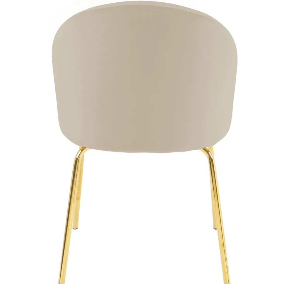 Stol beige velvet guldiga ben + Textilrengöring för möbler