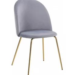 Stol grå med guldiga ben - Plaza