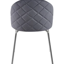 Stol grå med kromade ben - Plaza + Textilrengöring för möbler