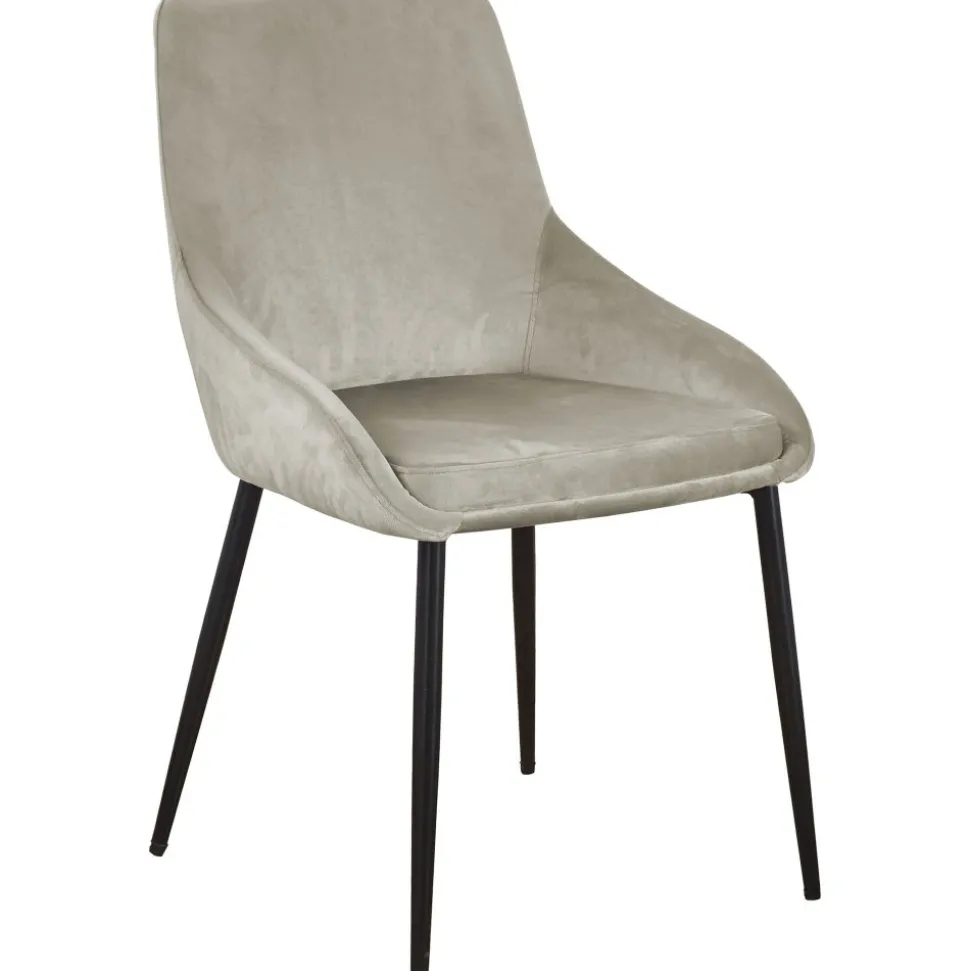 Stol i beige sammet - Theo