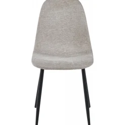 Stol i beige tyg med svarta ben - Carisma + Möbeltassar