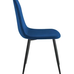 Stol i blå sammet svarta ben - Carisma