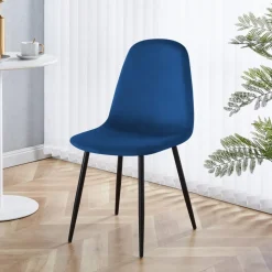 Stol i blå sammet svarta ben - Carisma + Fläckborttagare för möbler
