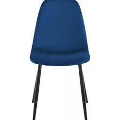Stol i blå sammet svarta ben - Carisma + Möbeltassar