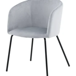 Stol i ljusgrå sammet