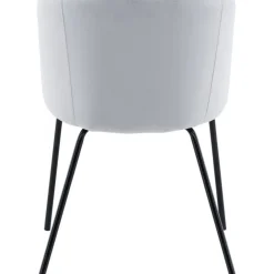 Stol i ljusgrå sammet