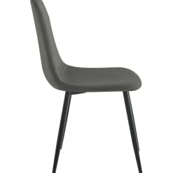 Stol i mörkgrå sammet med svarta ben + Fläckborttagare för möbler