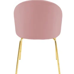 Stol i rosa sammet guldiga ben + Textilrengöring för möbler