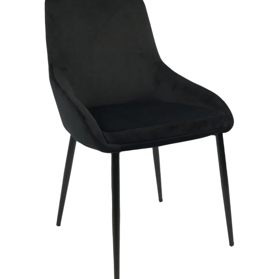 Stol i svart sammet - Theo + Textilrengöring för möbler