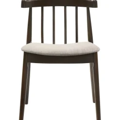 Stol i valnöt med grå sits - Florence