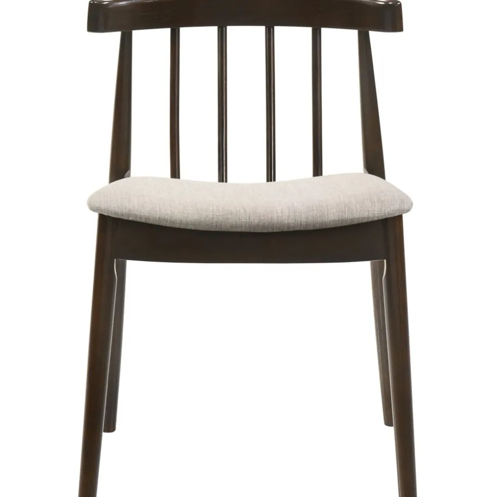 Stol i valnöt med grå sits - Florence + Textilrengöring för möbler