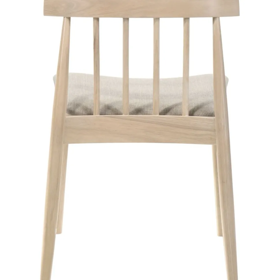 Stol i whitewash med grå sits - Florence + Möbeltassar