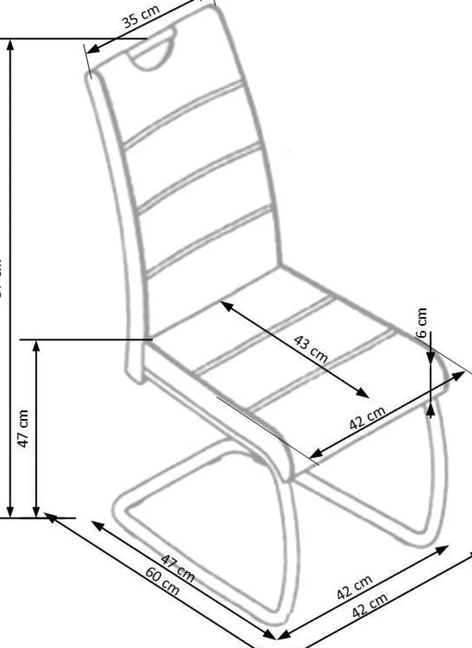 Stol John - Beige/krom