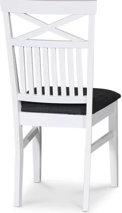 Stol med kryss i ryggen, grå sits - Skagen