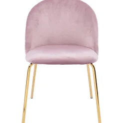 Stol rosa med guldiga ben - Plaza + Textilrengöring för möbler