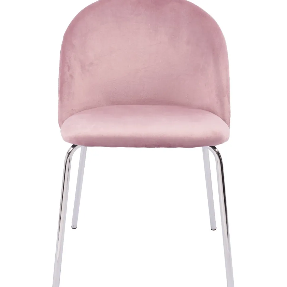 Stol rosa med kromade ben - Plaza + Möbeltassar