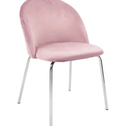 Stol rosa med kromade ben - Plaza + Möbeltassar