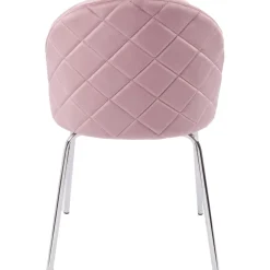 Stol rosa med kromade ben - Plaza + Textilrengöring för möbler