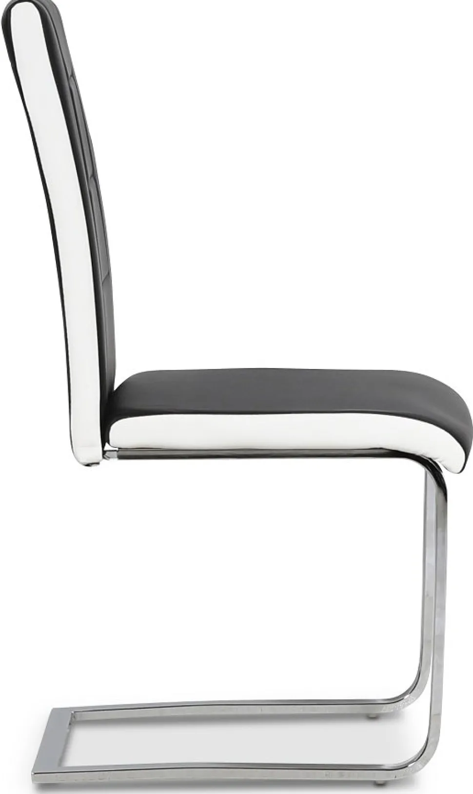 Stol svart pu kromade ben - Denver