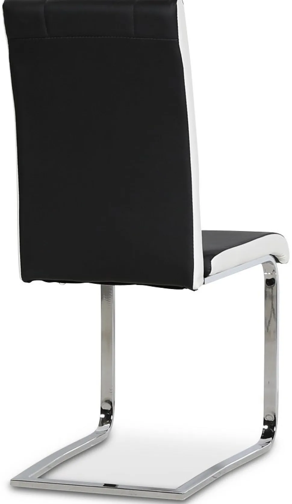 Stol svart pu kromade ben - Denver