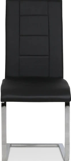 Stol svart pu kromade ben - Denver