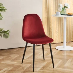 Stol vinröd sammet - Carisma + Möbeltassar