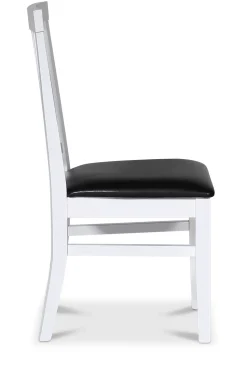 Stol vit med svart sits - Fårö