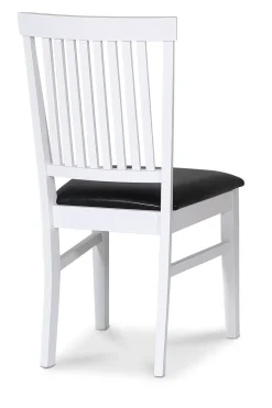 Stol vit med svart sits - Fårö
