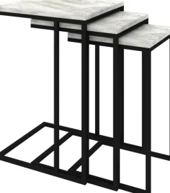 Stoli satsbord 32/36/40 x 32/36/40 cm - Svart/grå