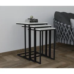 Stoli satsbord 32/36/40 x 32/36/40 cm - Svart/grå