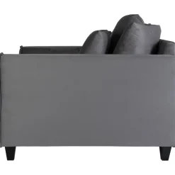 Stor fåtölj i mörkgrå sammet - 138 cm bred + Fläckborttagare för möbler