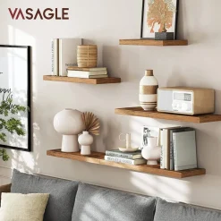 Sussex vägghylla 40 x 20 cm - Brun