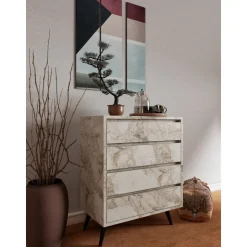 Suvera byrå - Vit marmor