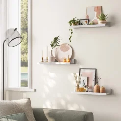 Suwon vägghylla 38 cm, 3-pack - Vit