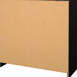 Svart byrå med 3 lådor 72,5 cm bred