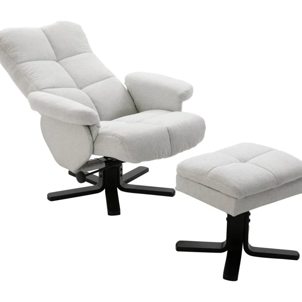 Sven reclinerfåtölj - Svart/Greige