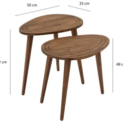 Sweet satsbord 50 x 33 cm - Valnöt