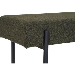 Swindon sittbänk - Mörkgrön bouclé