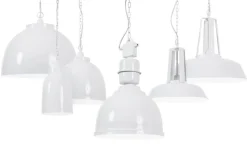 Taklampa Ø42 vitlackad metall