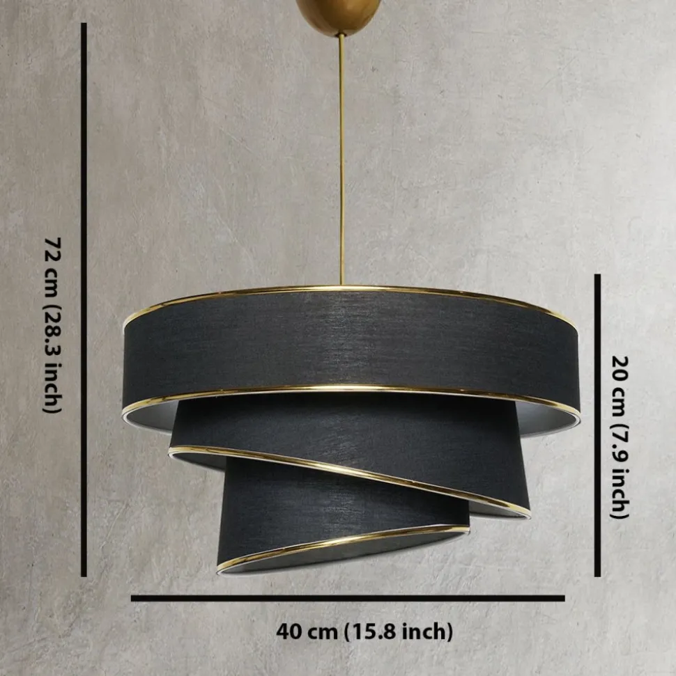 Taklampa Couper - Svart/guld