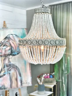 Taklampa med träkulor - O&J