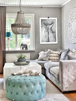 Taklampa med träkulor - O&J