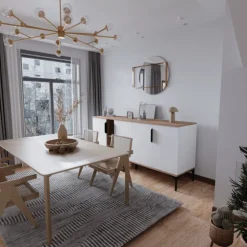 Tarz skänk - Ek/vit