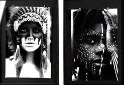 Tavlor 2 st 50x70 cm motiv Indianer