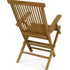 Teakstol med armstöd - Saltö