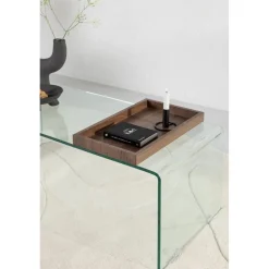 Telemark soffbord 110 x 50 cm - Transparent/Valnöt