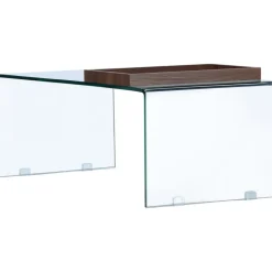 Telemark soffbord 110 x 50 cm - Transparent/Valnöt