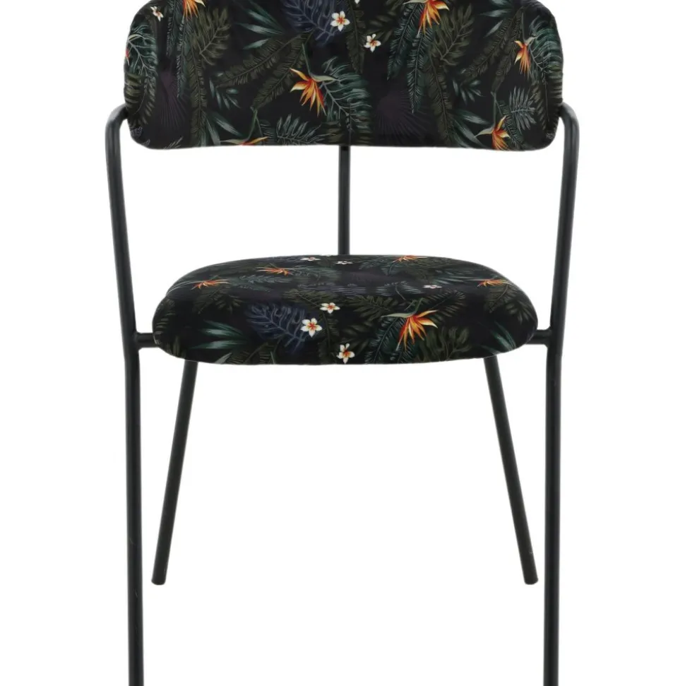 Tell karmstol - Svart blomma